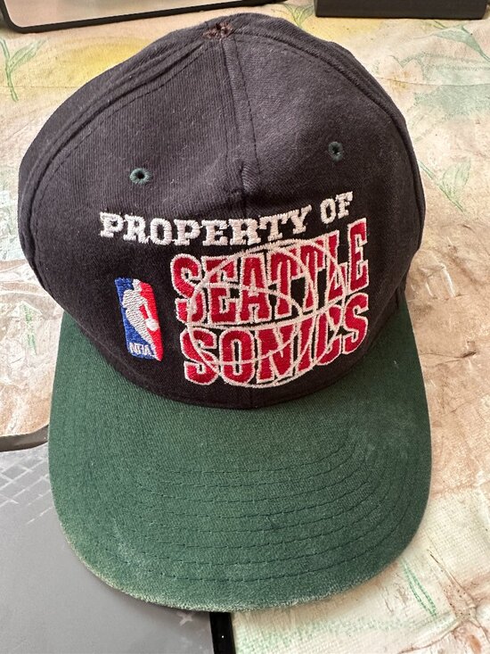 Pro Player Other - Vintage Seattle Super Sonics Pro Player Snapback Hat 90s NBA RARE Shawn Kemp Gar